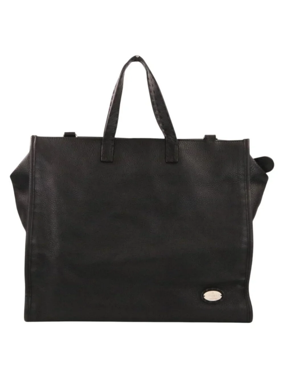Fendi Selleria Roman Leather Stitch Tote